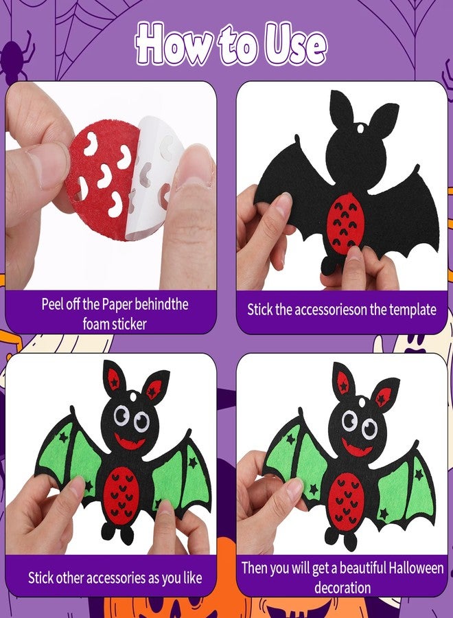 STEFORD 12 Pcs Halloween Craft Kit, Make Your Own Foam Stickers Arts and Crafts DIY for Kids Boys & Girls Party Supplies Decoration - Image 3